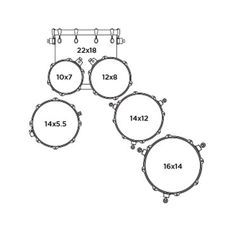 Mapex Armory Davul Seti 22+10+12+FT14+FT16+14S (AR628SFUVWJ)