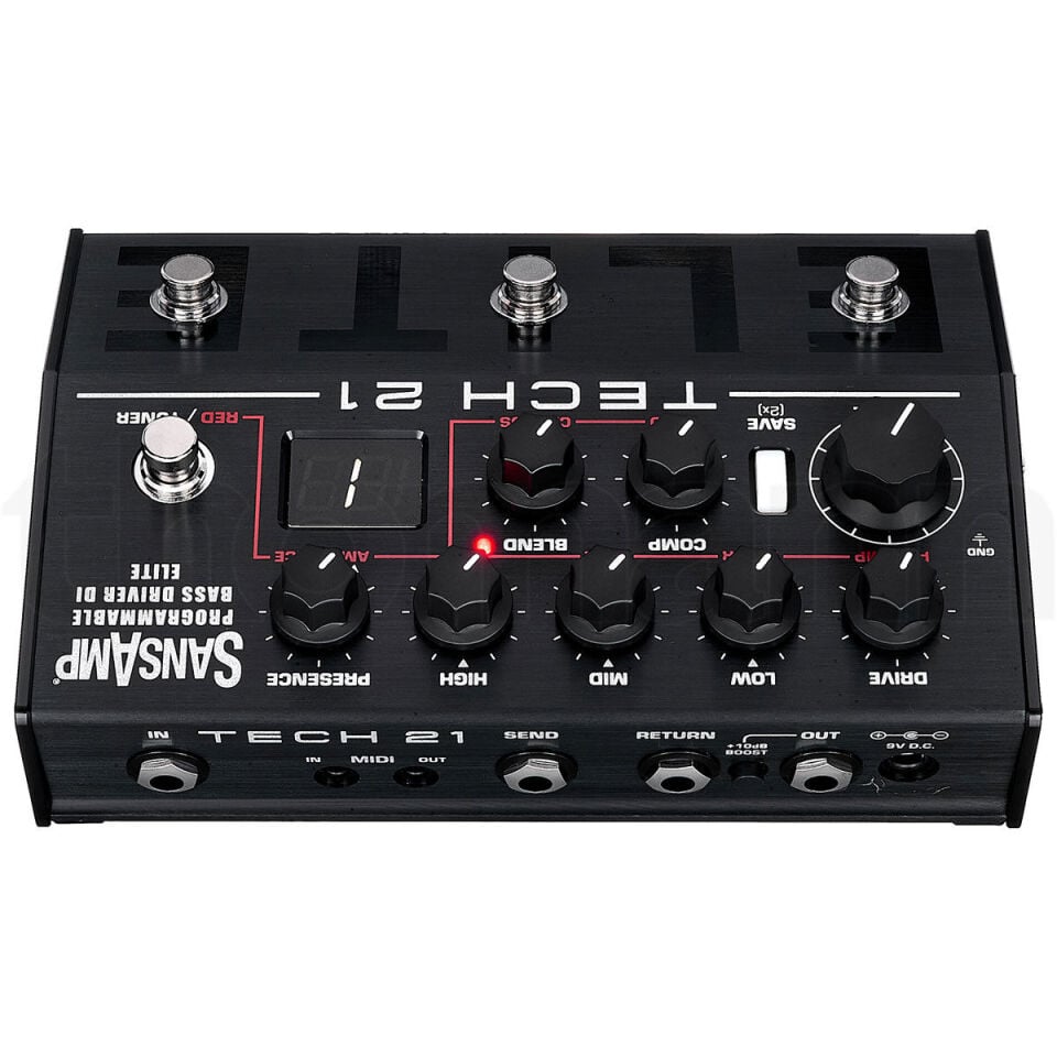 Tech 21 SansAmp Programlanabilir Bas Gitar Driver Pedalı (ELITE)