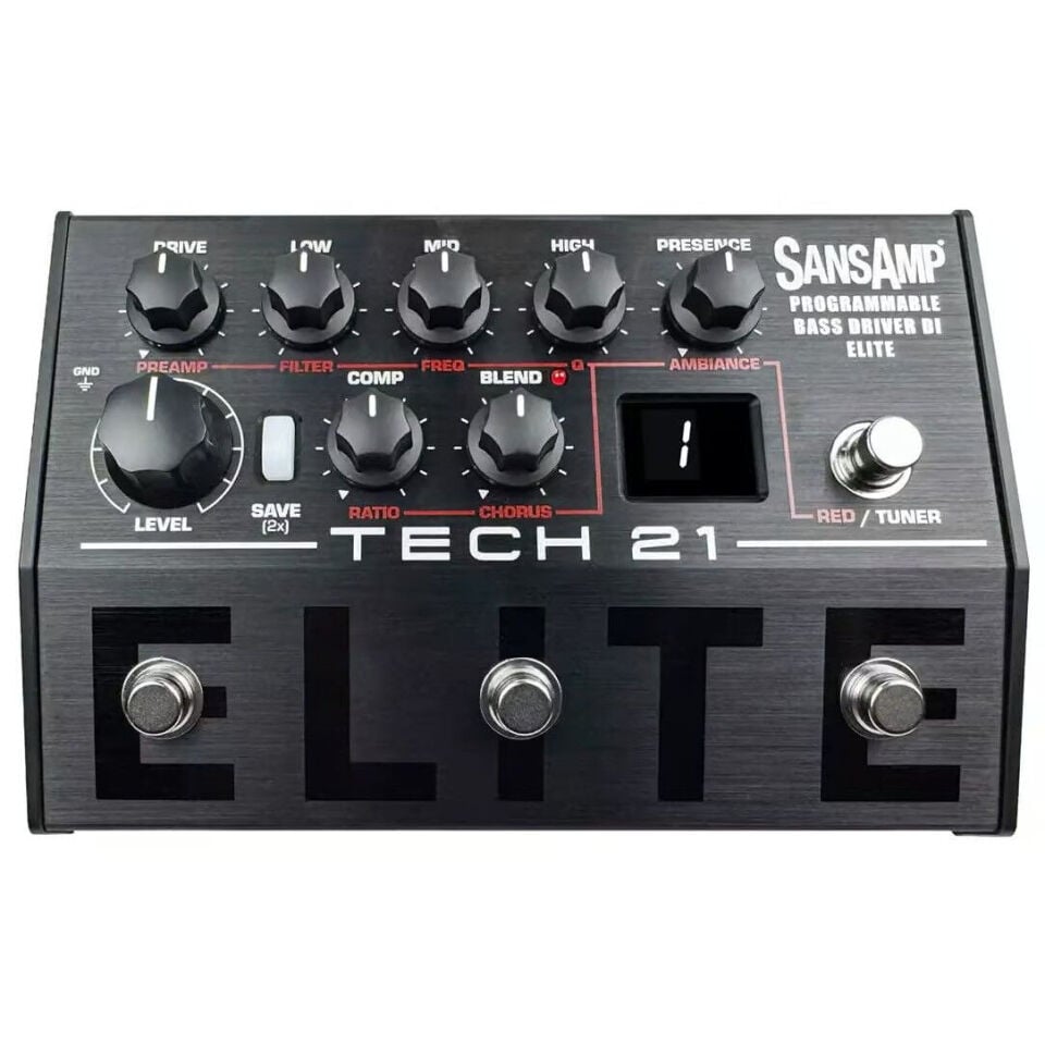 Tech 21 SansAmp Programlanabilir Bas Gitar Driver Pedalı (ELITE)