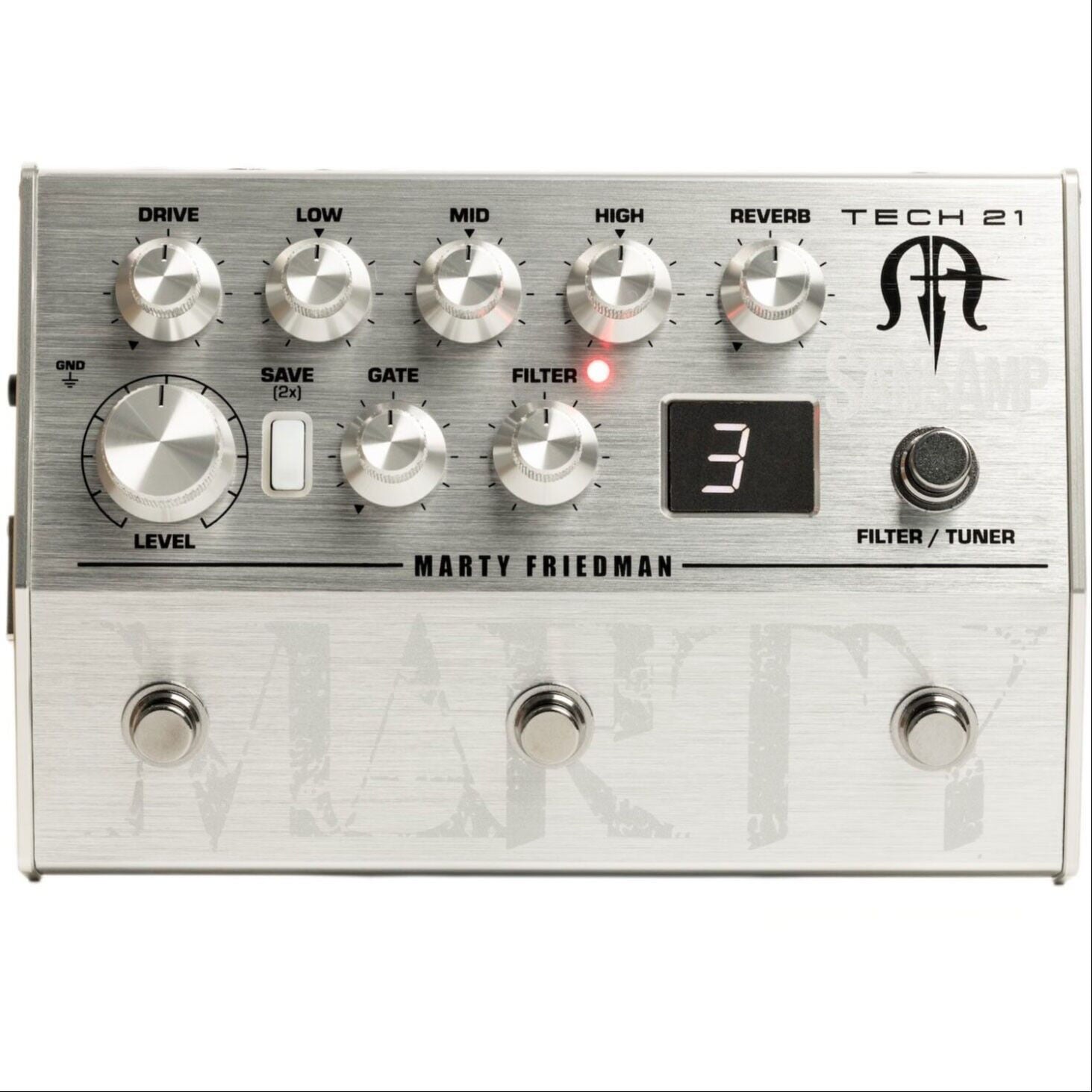 Tech 21 Marty Friedman Signature SansAmp Gitar Preamp Pedalı