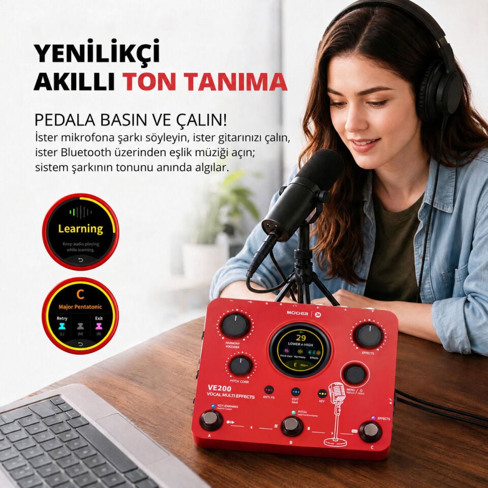 Mooer VE200RD Vokal Efekt Prosesörü