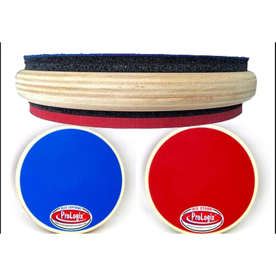 Prologix 6 İnç  Red Storm/Blue Lightning Çift Yüzlü Davul Çalışma Pad'i