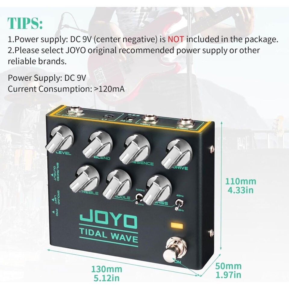 Joyo R30 Bass Preamp Pedalı (Tidal Wave)