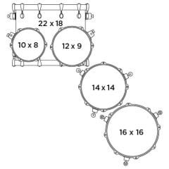 Mapex Saturn EVO Birch Akustik Davul 22+10+12+14F+16F (SE628XBPT)