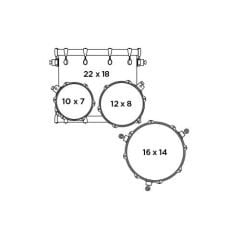 Mapex Saturn Akustik Davul 22+10+12+16F (SR529XURJ)