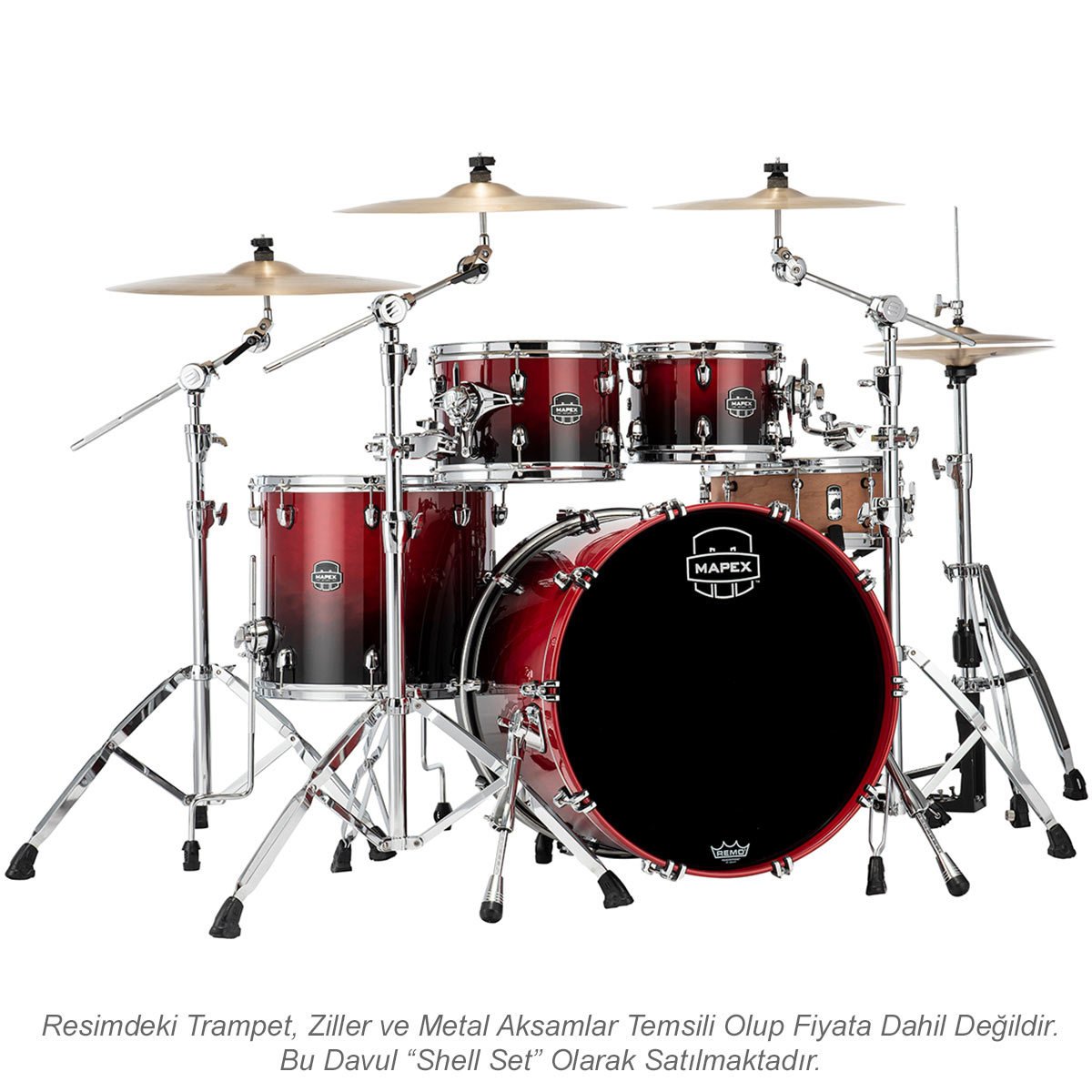 Mapex Saturn Akustik Davul 22+10+12+16F (SR529XURQ)