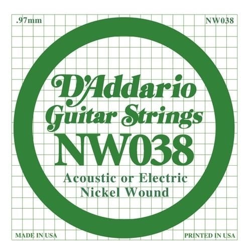 Daddario NW038 Elektro Akustik Tel Nikel Wound (Kalın Mi)
