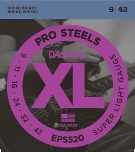 Daddario EPS520 Elektro Tel Prosteel Super Light 0.9 Set