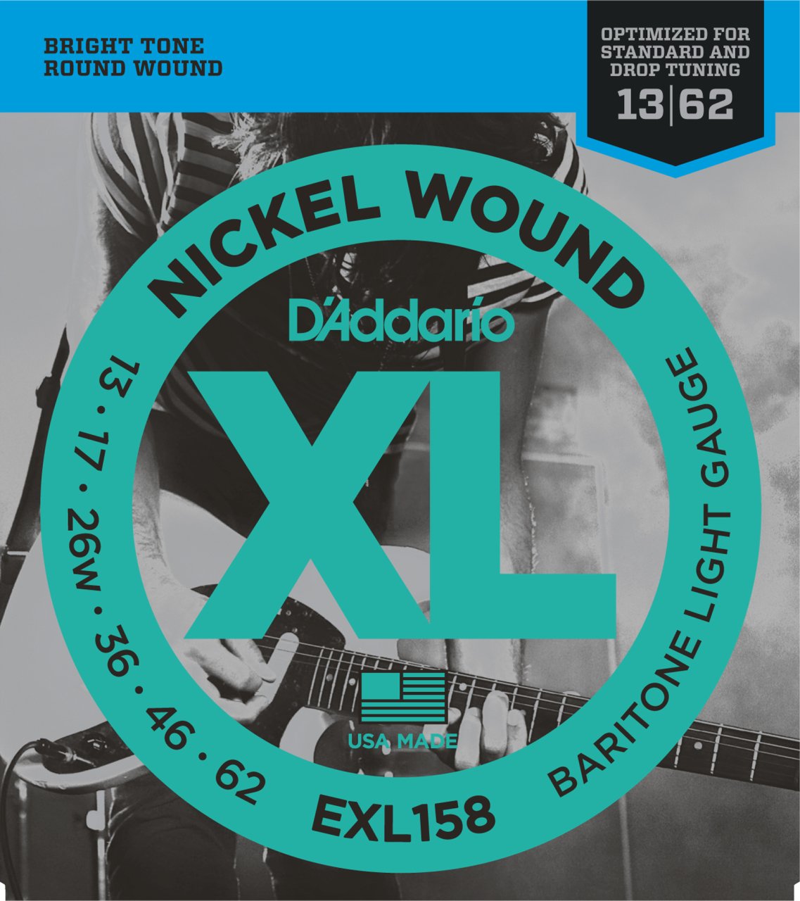 Daddario EXL158 Elektro Tel Set Elektro Barıtone Xllite