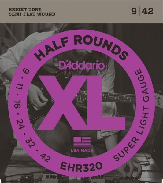 Daddario EHR320 Elektro Tel Set Half Round Super Light 009